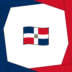 Dominican Republic Flag Abstract Background Design Template. Dominican Republic Independence Day Banner Social Media Post. Dominican Republic Banner