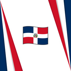 Dominican Republic Flag Abstract Background Design Template. Dominican Republic Independence Day Banner Social Media Post. Dominican Republic Flag