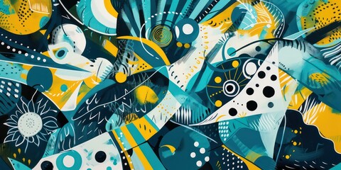 Naklejka premium Vivid hues of white, and yellow in acrylic print, creating a dynamic interplay of colors and forms background.