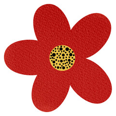 Cute ornament red flower