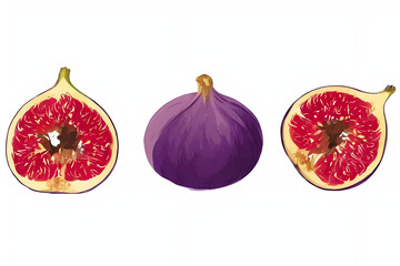 figs isolated on white background