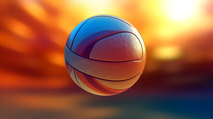 Fototapeta premium Beach volleyball, concept of healthy living, summer vacation, outdoor activities and travel