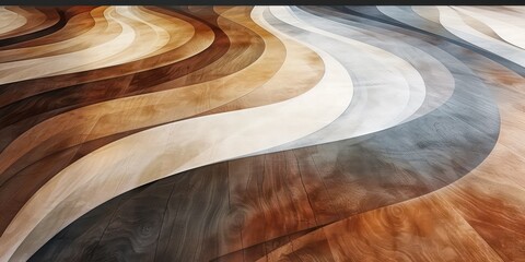 Multi-color a wood floor.