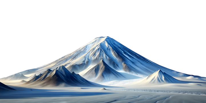 snowy mountain landscape and mountain peaks in the highland alps
