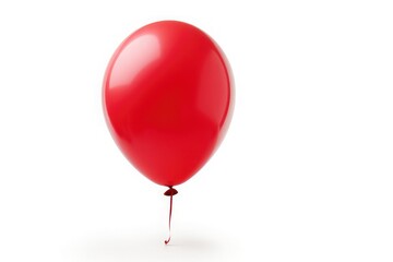 A red balloon isolated against a white background