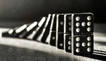 A lineup of dominoes - if one falls, all will fall