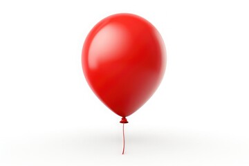 Red balloons isolated against a white background
