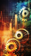Fototapeta premium Technology background with gears