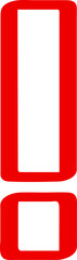 Red Hand Drawn Exclamation Mark