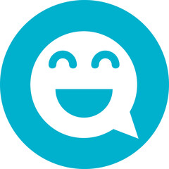 Obraz premium Happy Face Emoji Button