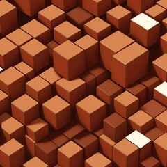 Abstract Brown cubes background