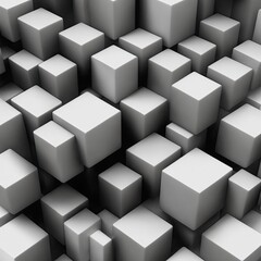 Abstract Gray cubes background