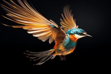 A bird's precise aerodynamics in mid-flight