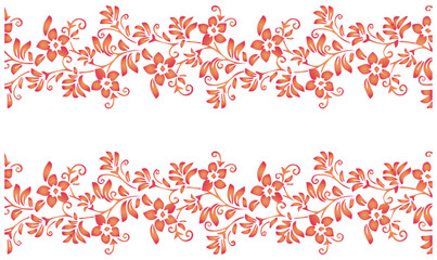 Flower background, red flowers on a white background