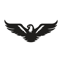 Eagle Fly. Eagle silhouette. eagle mascot spread the wings. eagle icon illustration isolated vector sign symbol
