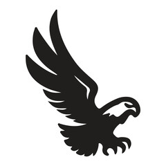 Eagle Fly. Eagle silhouette. eagle mascot spread the wings. eagle icon illustration isolated vector sign symbol