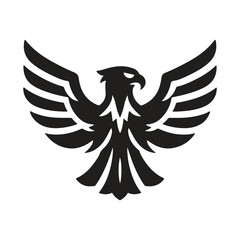 Eagle Fly. Eagle silhouette. eagle mascot spread the wings. eagle icon illustration isolated vector sign symbol