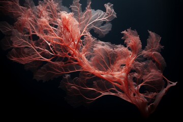 A close-up of a delicate sea fan swaying in the current
