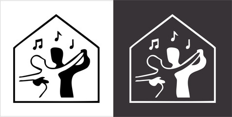 IIlustration Vector graphics of Music and Party icon