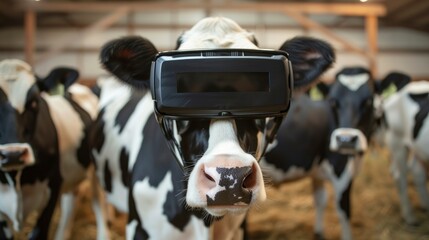 Cows wearing Vr glasses