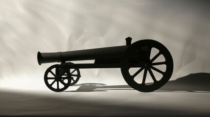Old cannon silhouette