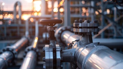 Close up Industrial zone pipeline