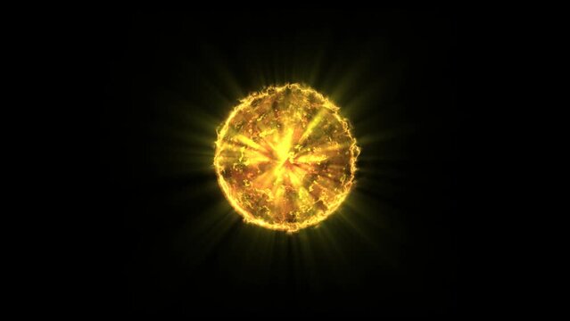 Yellow plasma energy ball.