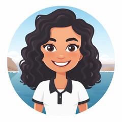 Portrait avatar of a brune woman