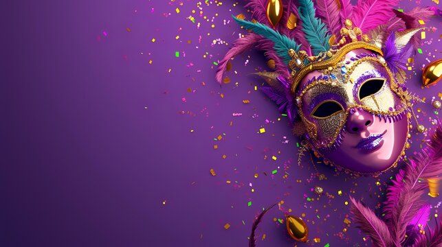 Happy mardi  gras poster, A banner template