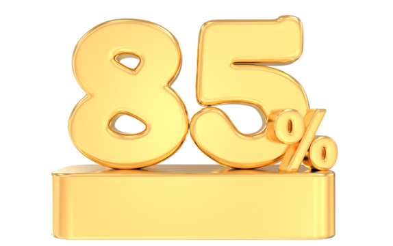 85 percent gold offer in 3d Render