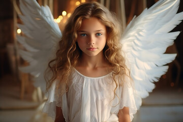 little angel girl,ai generated