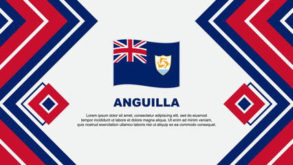 Anguilla Flag Abstract Background Design Template. Anguilla Independence Day Banner Wallpaper Vector Illustration. Anguilla Design