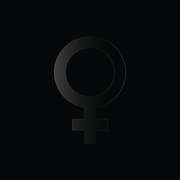Female Glass Gender Symbol Icon Vector
