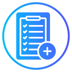 Obraz premium add task gradient icon