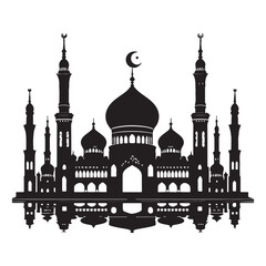 Free Download vector mosque illustration