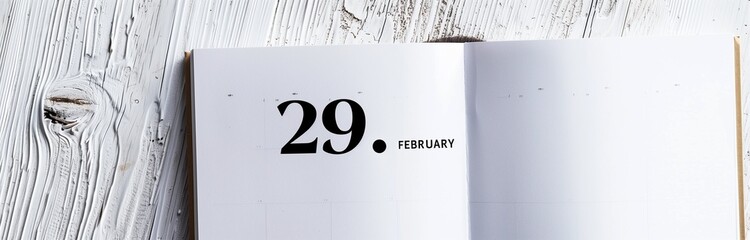 pages out of calendar with 29. february on it