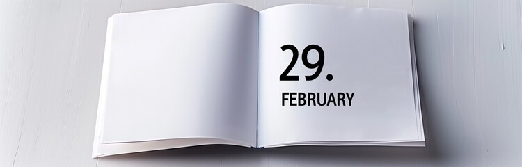 pages out of calendar with 29. february on it
