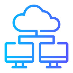 connection network gradient icon
