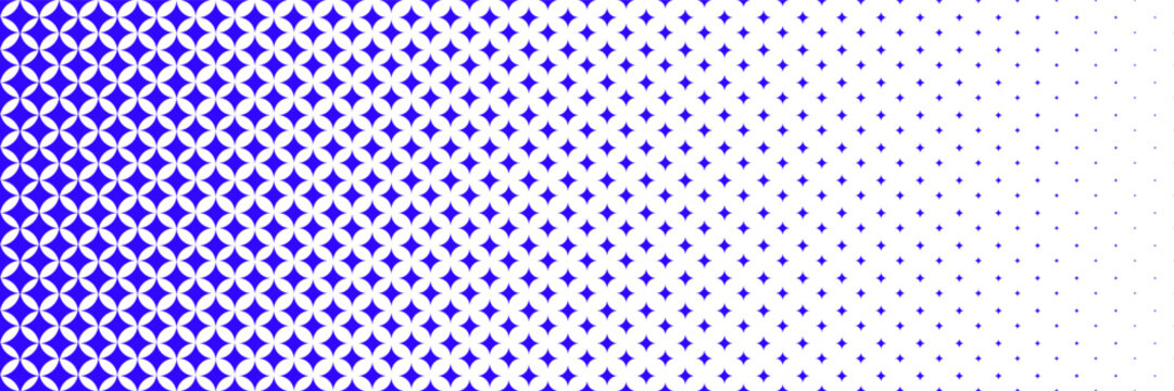 horizontal gradient of blue and white squares halftone texture vector illustration blue and white dot background.