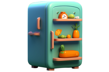 A Teal Refrigerator | Generative AI