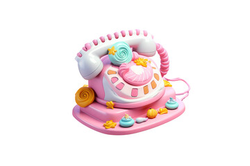 pink fluffy telephone