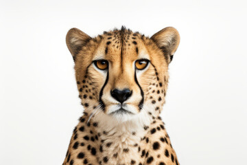 cheetah isolated on a white background.
