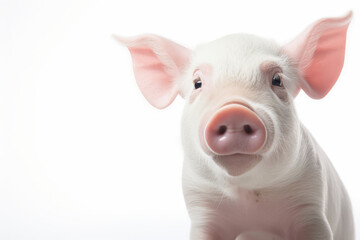 Pig isolate on white background.
