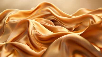 Obraz premium Luxurious Satin Fabric in Golden Tone background