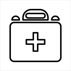 Obraz premium First aid or medical kit icon