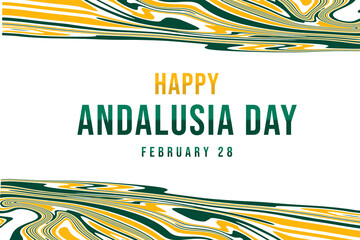 Happy Andalusia Day on february 28 - obrazy, fototapety, plakaty