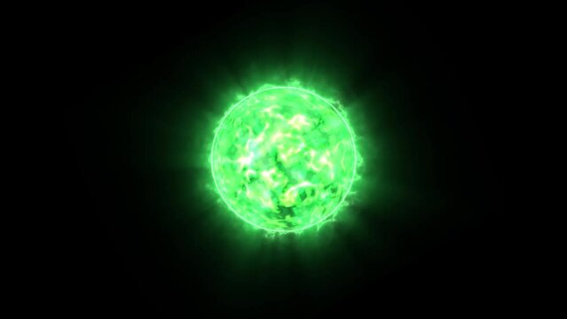 Green plasma energy ball.