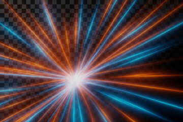 Futuristic high-speed traffic with rays of light and neon lines. Abstract shimmering background.