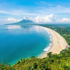 ngjungwok beach central java indonesia - obrazy, fototapety, plakaty