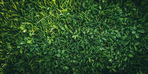 Top view of artificial plant background, reminiscent of lush greenery, offering a unique perspective.